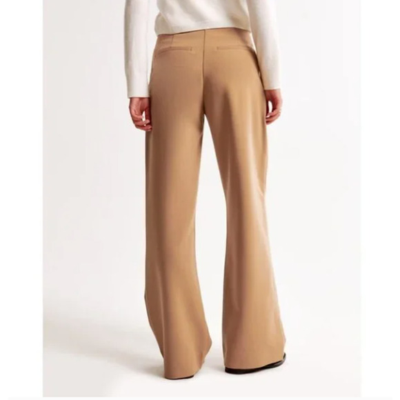 ABERCROMBIE & FITCH Sloane Tailored Pant Tan Wide Leg Sz 28/6S NWT $90 {GG29} - Picture 8 of 11